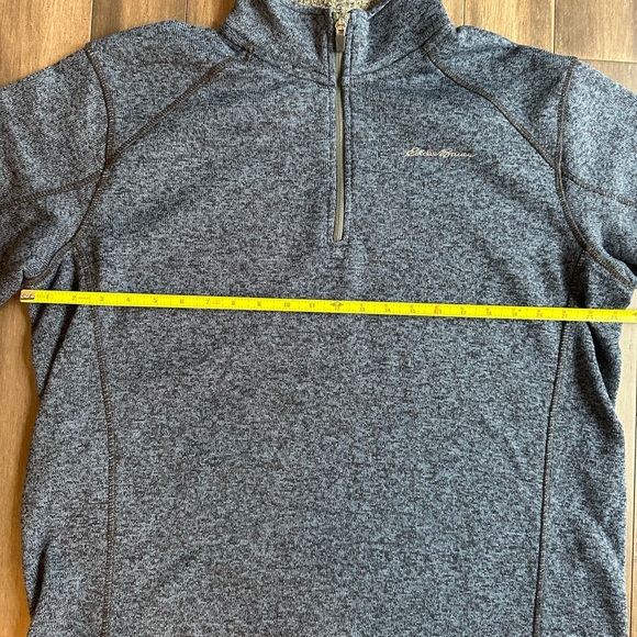 Blue Quarter-Zip Pullover | Eddie Bauer | Sweater | Fleece - Picture 2 of 3
